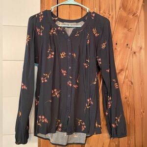 Daniel Rainn Floral Button-Up Blouse